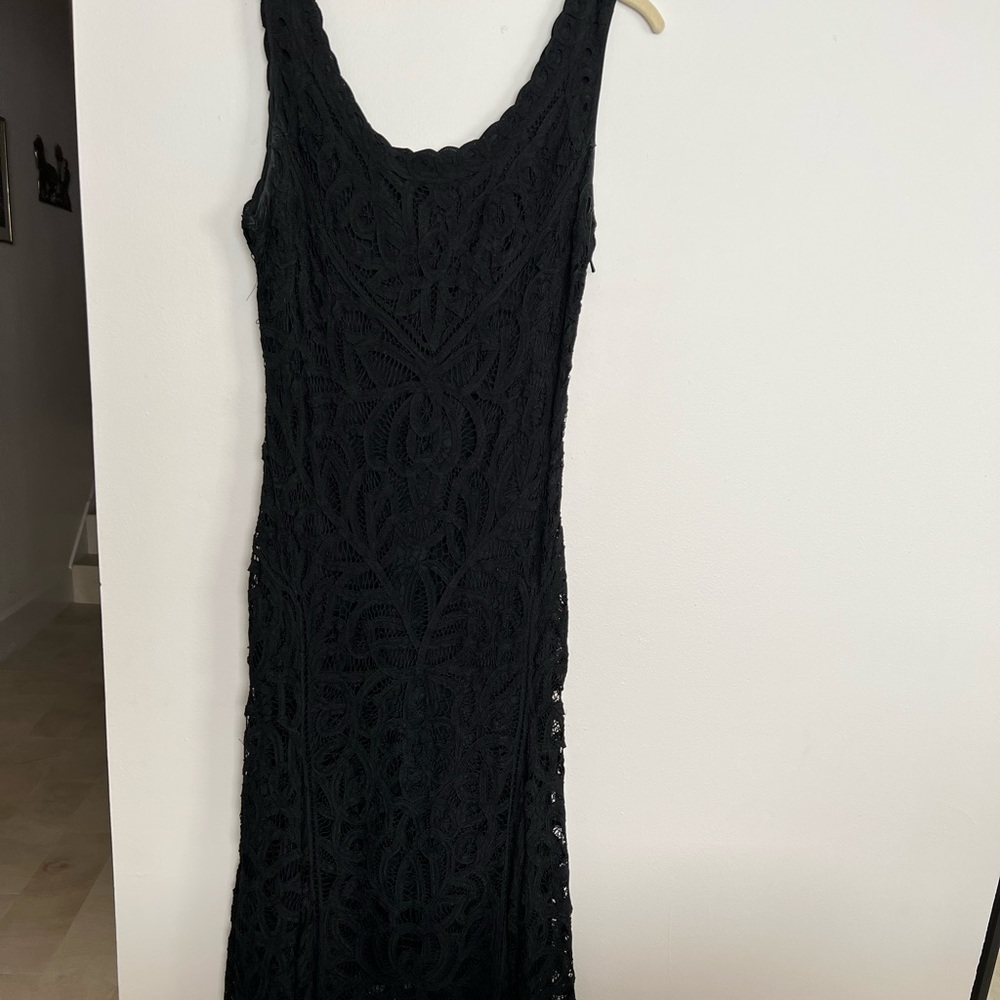 Cache black lace dress, size 12